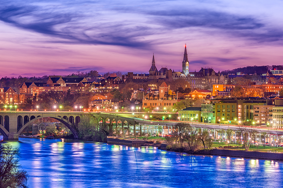 Georgetown at night