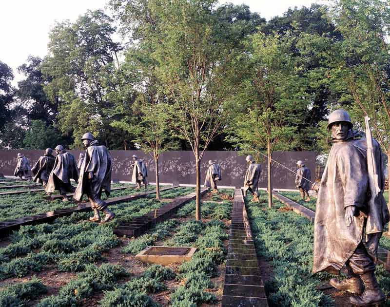 The Korean War Veterans Memorial on the National Mall - Monuments and memorials in Washington, DC