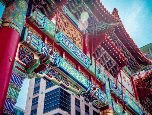 Arch located in Chinatown neighborhood