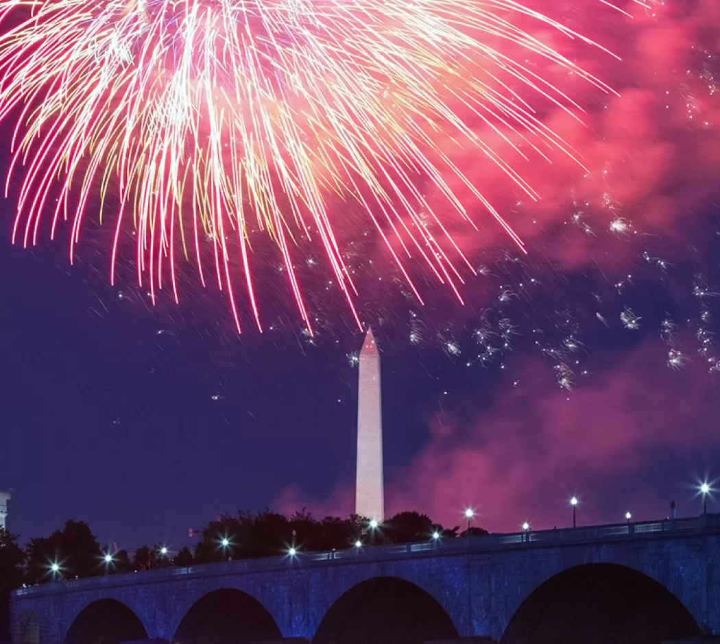 Fireworks on July 4th over DC