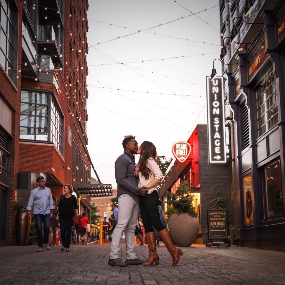 @photos_by_kintz - The Wharf with a couple kissing