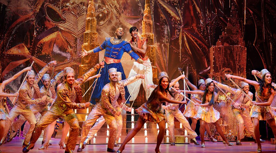 Scene from stage production of Disney’s Aladdin