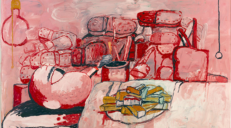 Painting, Smoking, Eating, 1973, oil on canvas, Collection of the Stedelijk Museum, Amsterdam. © The Estate of Philip Guston