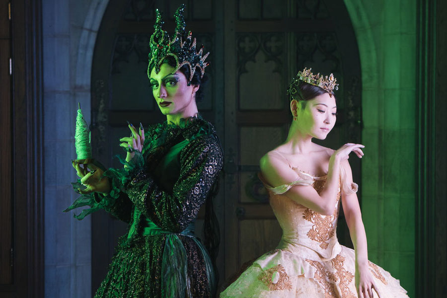 Two ballet dancers in the production of 'The Sleeping Beauty'