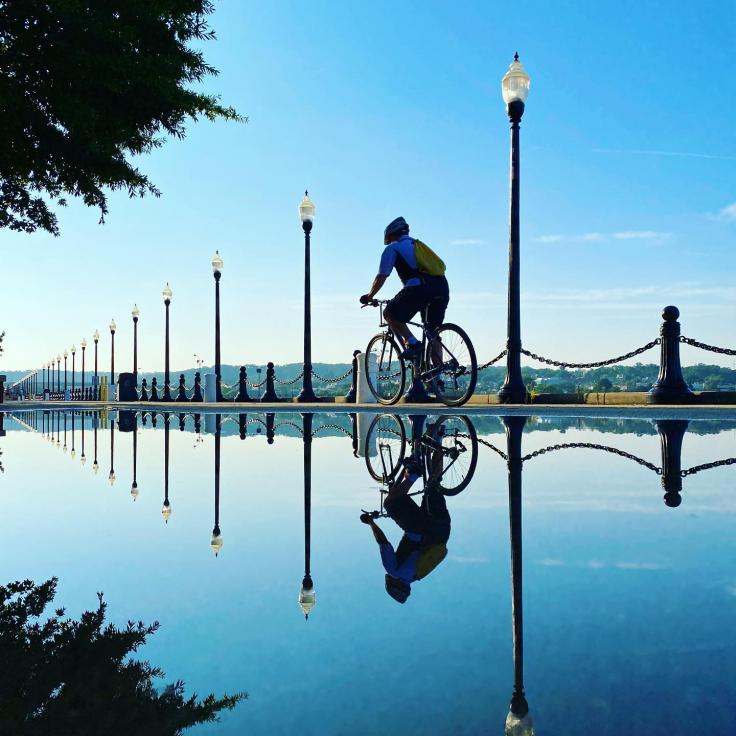 biking by capitol riverfront