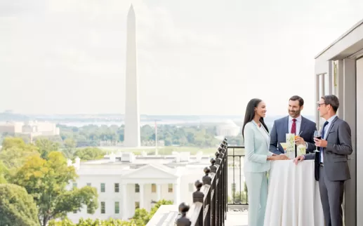 Outdoor meeting at Top of the Hay at The Hay-Adams Hotel - Great outdoor meeting venues in Washington, DC
