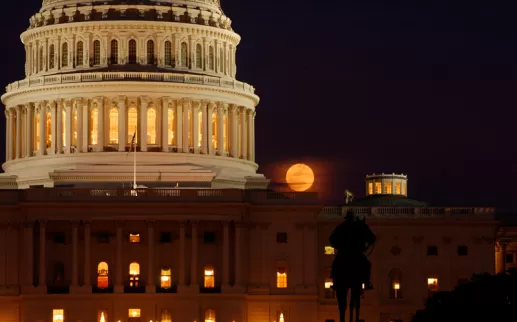 U.S. Capitol - Full Moon - Washington, DC

